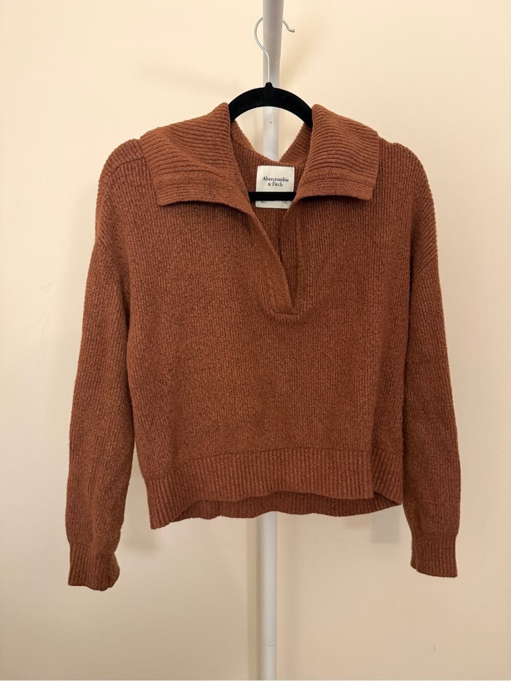 Abercrombie & Fitch Women’s Rust Brown Pullover Collar Sweater XS